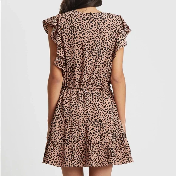 Tussah Ivana Mini Dress in Nude Spot - Size 12 - Picture 2 of 14